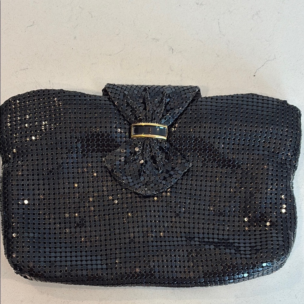 Vintage Elegant Black Sequin Clutch
